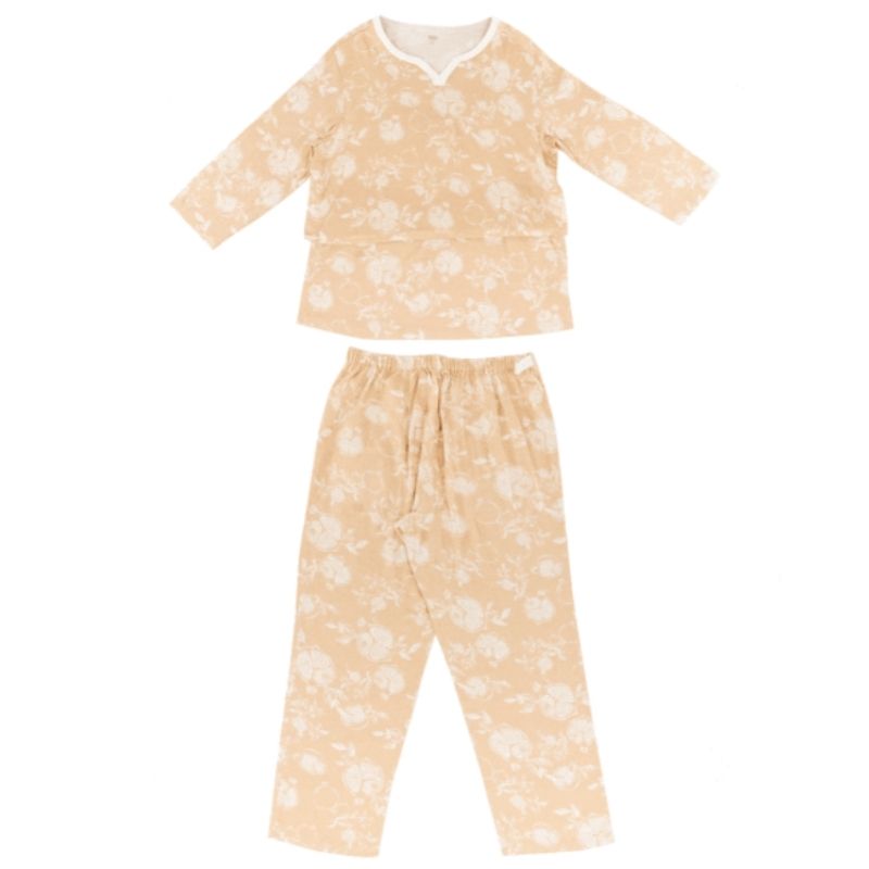 Women's Bamboo 3/4 Sleeve Nursing PJ Set Pomegranate