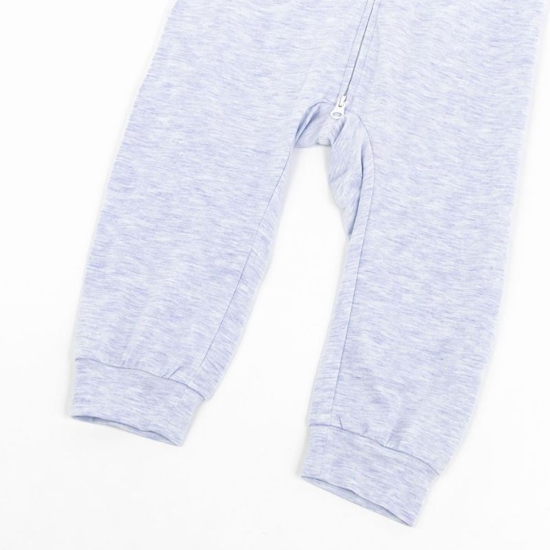 Bamboo Cotton Long Sleeve Drop Bottom Romper Grey Dawn