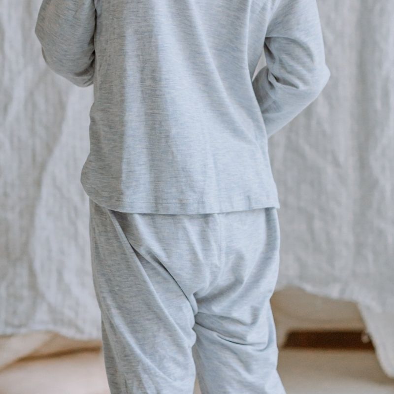 Bamboo Cotton Long Sleeve Drop Bottom Romper