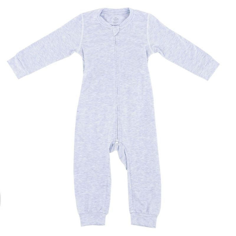 Bamboo Cotton Long Sleeve Drop Bottom Romper Grey Dawn