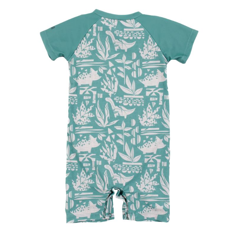 One-Piece Short Sleeve Rashguard Swimsuit