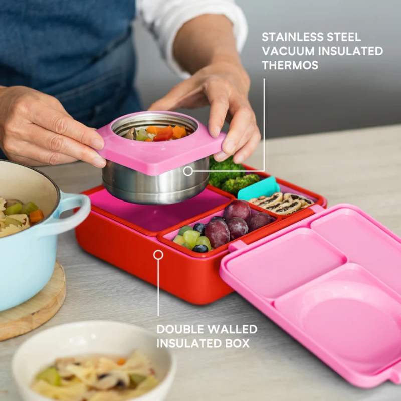 OmieBox Bento Box Pink Berry