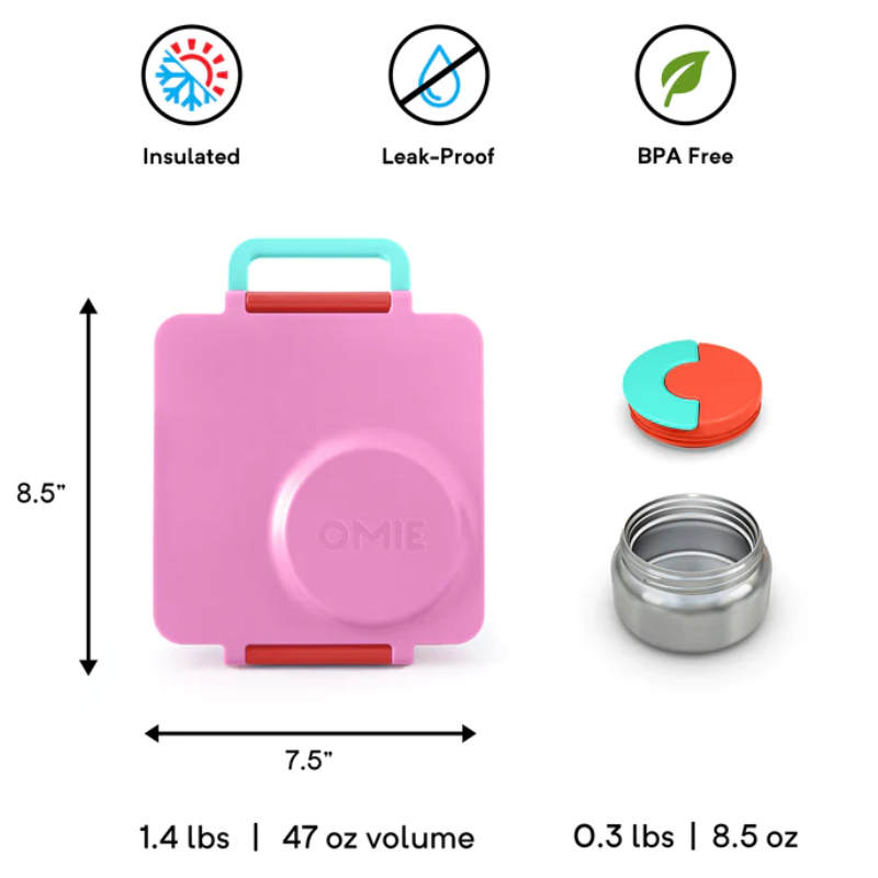 OmieBox Bento Box Pink Berry