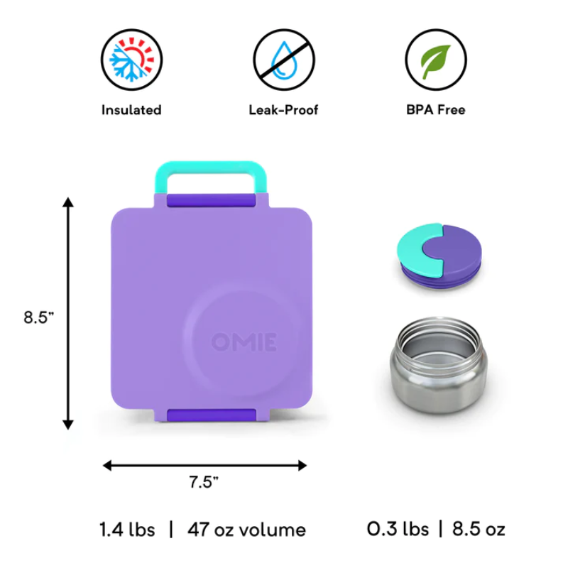OmieBox Bento Box Purple Plum