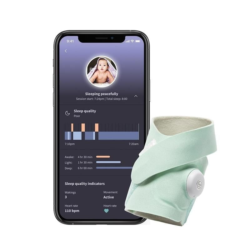 Dream Sock Wearable Baby Monitor Mint
