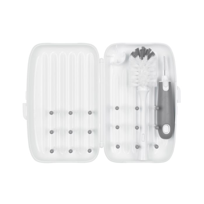On-the-Go Drying Rack with Bottle Brush Grey