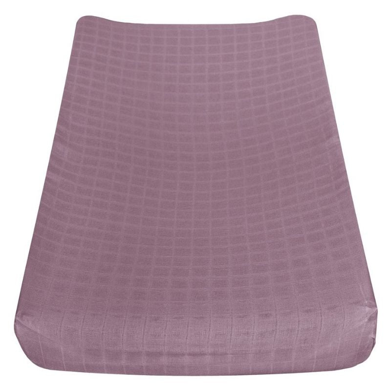 Cotton Muslin Changing Pad Cover Purple