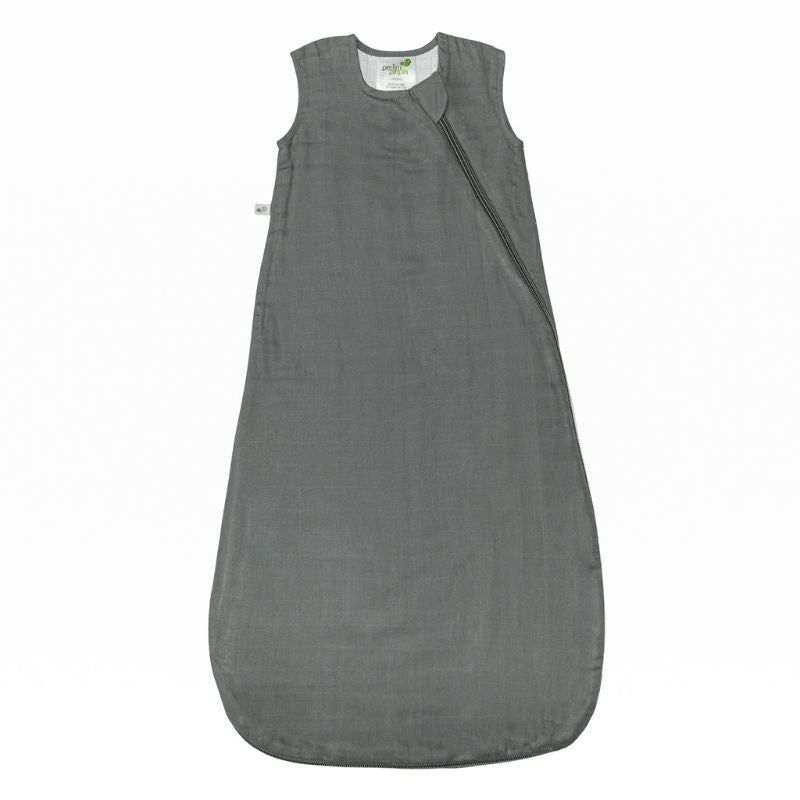 Cotton Muslin Sleep Bag - 0.7 TOG Charcoal