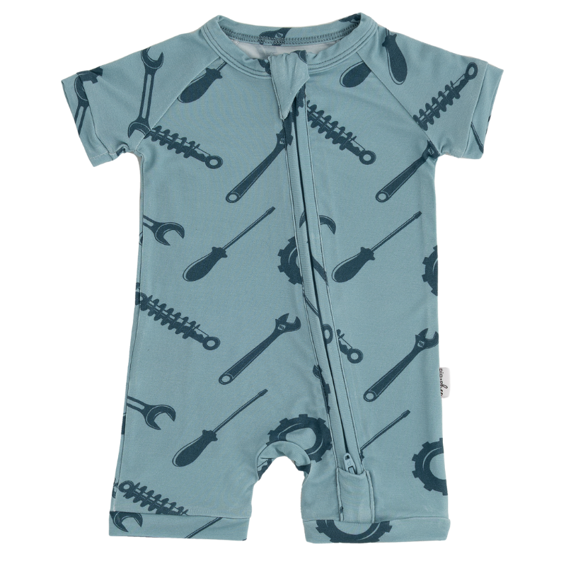 Bamboo Short Sleeve Playsuits - Prints
