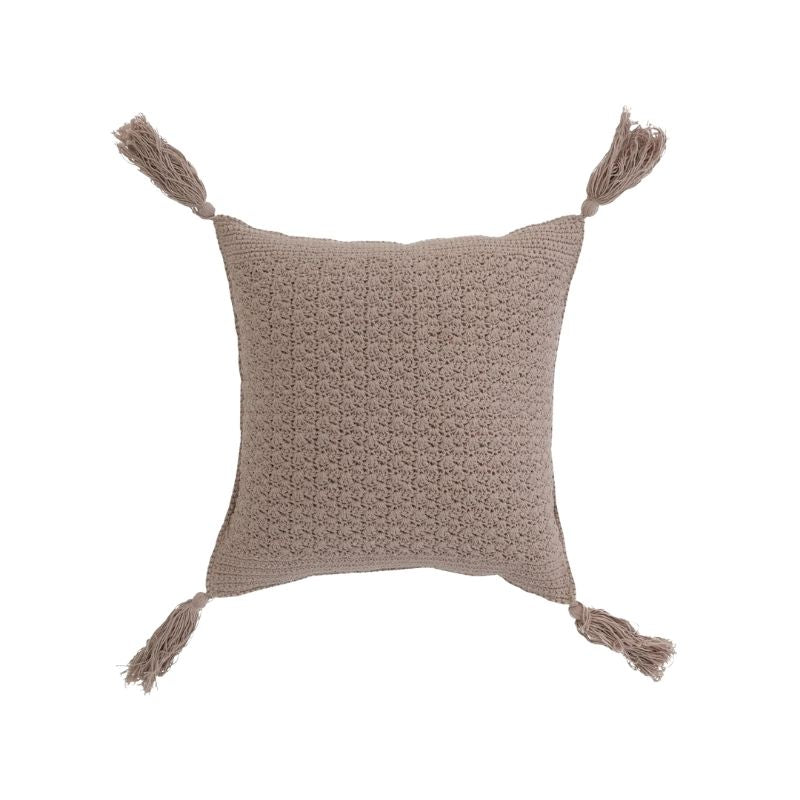 Crochet Pillow With Tassels