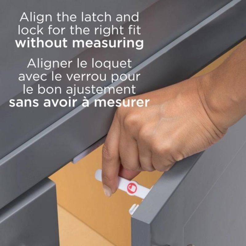 Adhesive Cabinet & Drawer Latches - 4 Pack