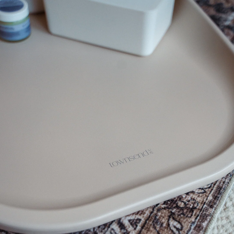 Townsend Avenue wipeable changing pad during diaper change