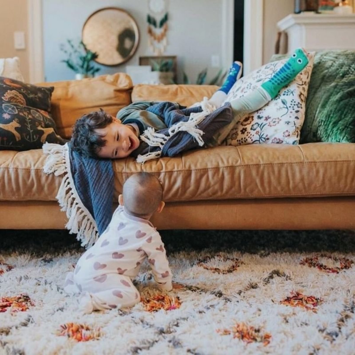 Patterned Organic Footed Sleepers