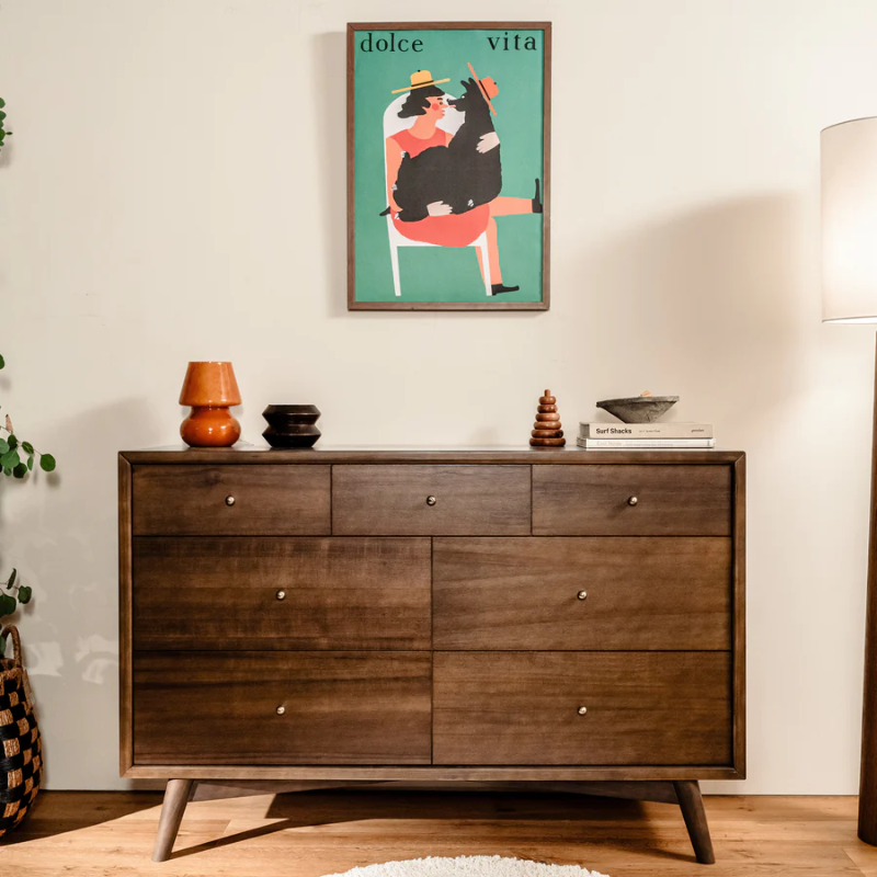 Palma 7-Drawer Double Dresser by Babyletto at $1099! Shop now at Nestled by Snuggle Bugz for Nursery & Décor.