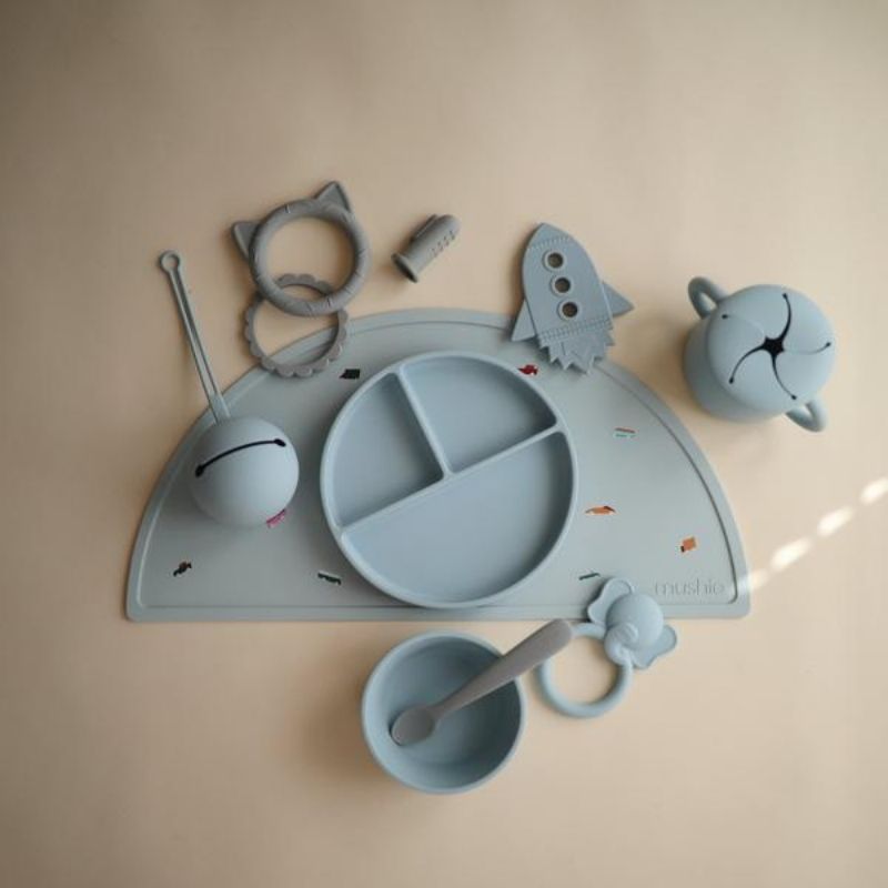 Silicone Suction Plate Powder Blue